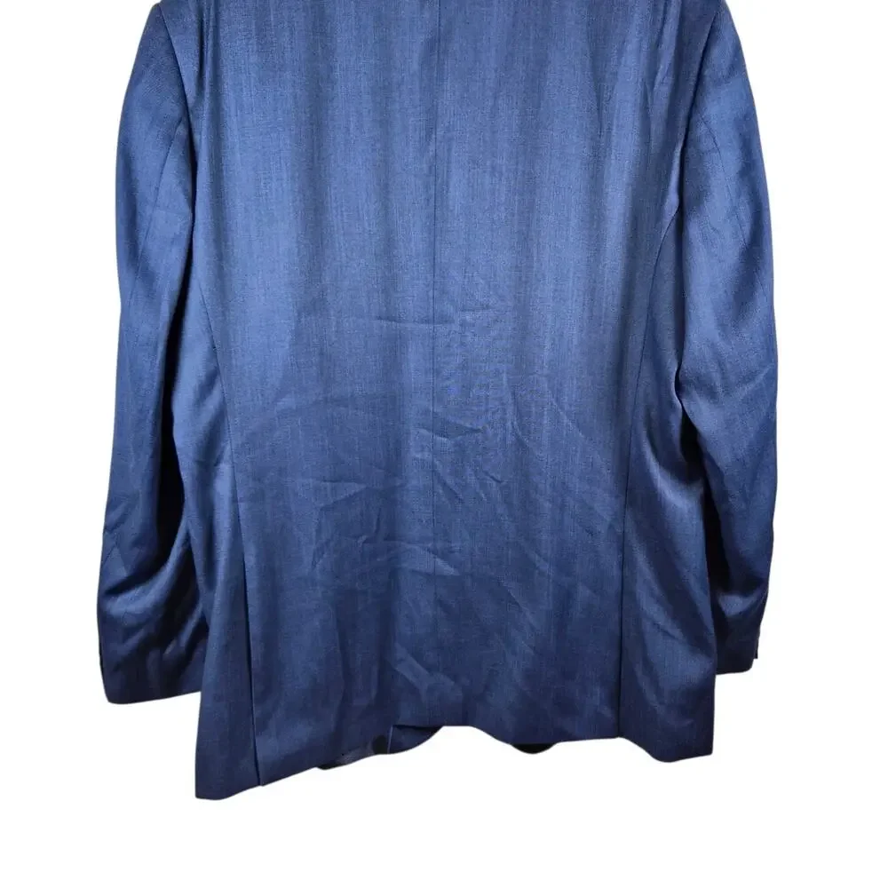 NWT Lineage Signature Collection Suit Jacket Blazer Mens 46R Blue Andrew Coat